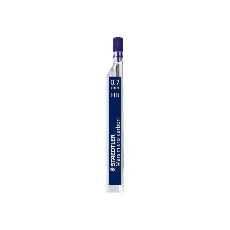 Tubo 12 minas Staedtler Mars Micro - Mina 0,7 mm - Dureza HB