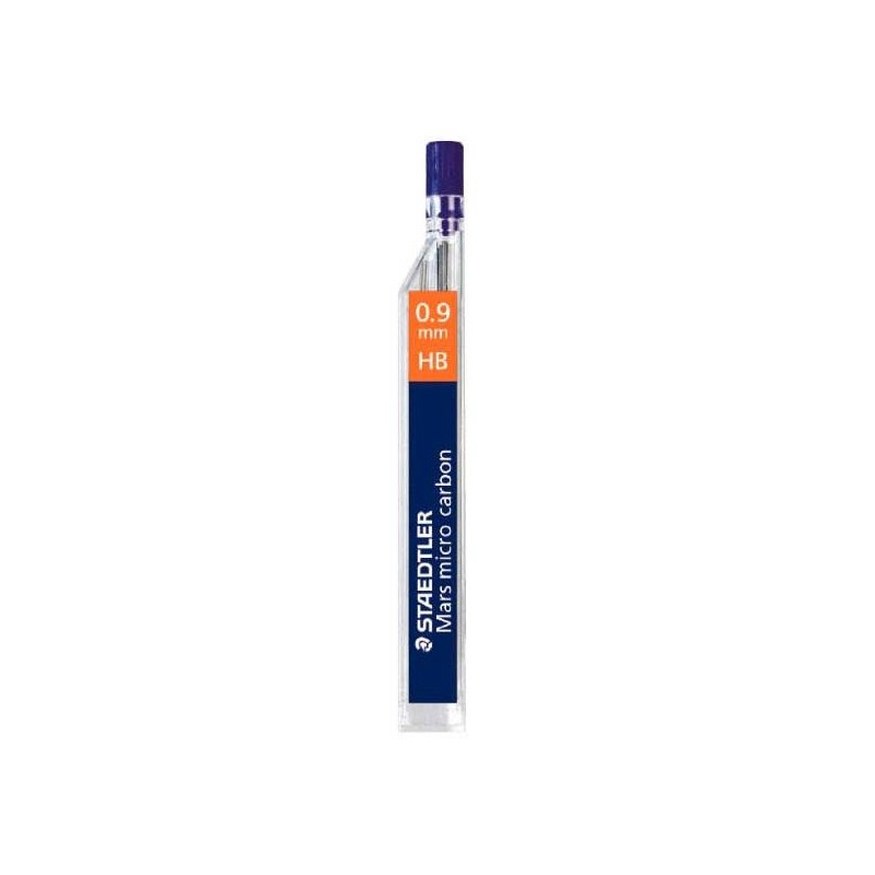 Tubo 12 minas Staedtler Mars Micro - Mina 0,9 mm - Dureza HB