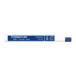 Tubo 12 minas finas Staedtler Polo trazo 0,5mm HB