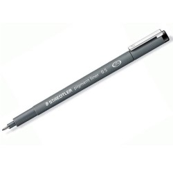 Rotulador calibrado Staedtler Pigment Liner 308 - Trazo 0,3 mm - Colo negro