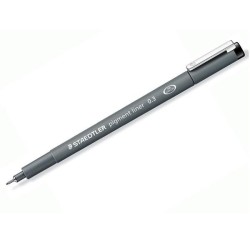 Rotulador calibrado Staedtler Pigment Liner 308 - Trazo 0,5 mm - Colo negro