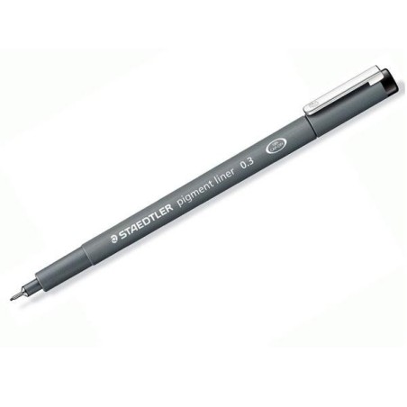 Rotulador calibrado Staedtler Pigment Liner 308 - Trazo 0,5 mm - Colo negro