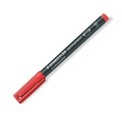 Marcador permanente Staedtler Lumocolor - Punta 0,4 mm - Color rojo