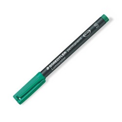 Marcador permanente Staedtler Lumocolor - Punta 0,4 mm - Color verde