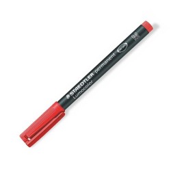 Marcador permanente Staedtler Lumocolor - Punta 0,9 mm - Color rojo