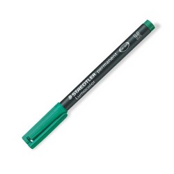 Marcador permanente Staedtler Lumocolor - Punta 0,9 mm - Color verde