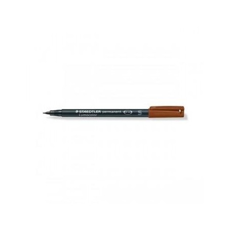 Rotulador permanente Staedtler Lumocolor trazo 1mm marrón