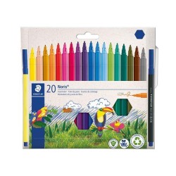 Rotulador Staedtler Noris 326 - 1 mm - Colores surtidos - Estuche 20 ud