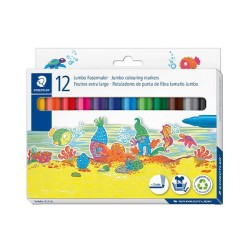 Rotulador Staedtler Noris 340 Jumbo - 3 mm - Colores surtidos - Estuche 12 ud