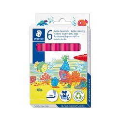Rotulador Staedtler Noris 340 Jumbo - 3 mm - Color rosa - Caja 6 ud