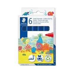 Rotulador Staedtler Noris 340 Jumbo - 3 mm - Color azul oscuro - Caja 6 ud