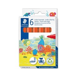 Rotulador Staedtler Noris 340 Jumbo - 3 mm - Color naranja - Caja 6 ud