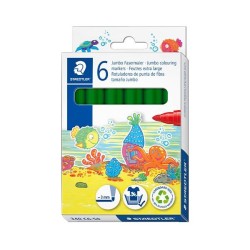 Rotulador Staedtler Noris 340 Jumbo - 3 mm - Color verde oscuro - Caja 6 ud