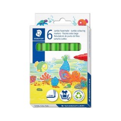 Rotulador Staedtler Noris 340 Jumbo - 3 mm - Color verde claro - Caja 6 ud