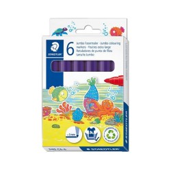 Rotulador Staedtler Noris 340 Jumbo - 3 mm - Color violeta - Caja 6 ud