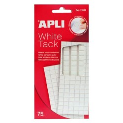 Masilla adhesiva cuarteada Apli - 75 g - Color blanco - Sobre 1 hoja