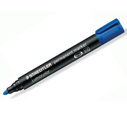 Marcador permanente Staedtler Lumocolor Marker - Punta cónica - Trazo 2 mm - Color azul