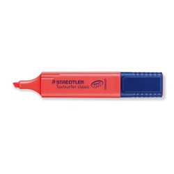 Marcador fluorescente Staedtler Textsurfer Classic trazo 5mm rojo (PACK INDIVISIBLE DE 10 UNIDADES)