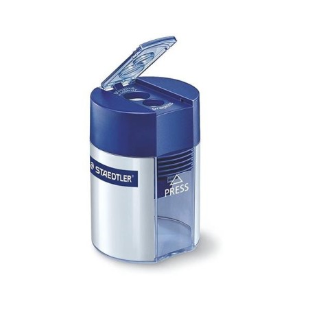 Sacapuntas Staedtler doble con depósito - Metálico