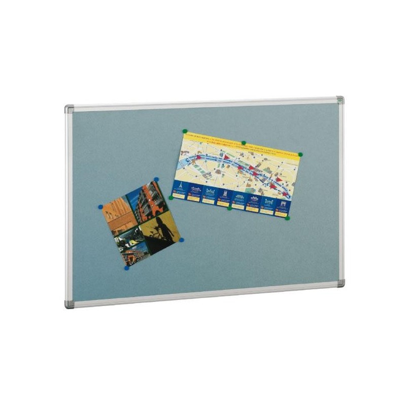 Tablero de corcho tapizado Faibo - Aluminio - 60 x 90 - Color azul Tablero de corcho tapizado Faibo - Aluminio - 60 x 90 - Color azul