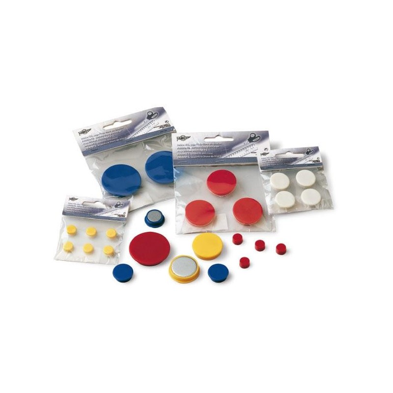 Imanes Faibo - Redonda - 3 cm - Color azul - Pack 3 ud