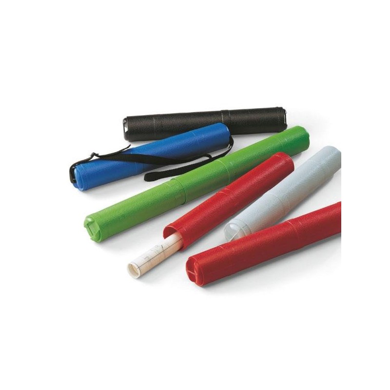 Portaplanos extensible Faibo - PVC - 750 mm x 65 mm - Color negro