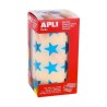 Gomets estrellas Apli - 19,5 mm - Color azul metalizado - Rollo 1416 ud