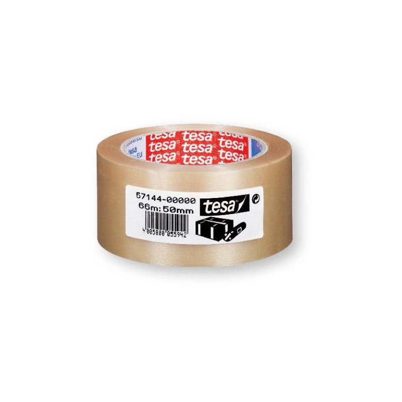 Precinto Tesa 4089 - PP - 50 mm x 66 m - Color transparente (PACK INDIVISIBLE DE 6 UNIDADES)