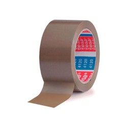Precinto Tesa Extra Strong - PVC - 50 mm x 66 m - Color habana (PACK INDIVISIBLE DE 6 UNIDADES)