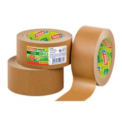 Precinto Tesa ecológico - Papel ecológico - 50 mm x 50 m - Color marrón (PACK INDIVISIBLE DE 6 UNIDADES)