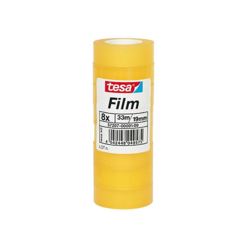 Cinta adhesiva Tesafilm Standard - 19 mm x 33 m - Torre 8 rollos