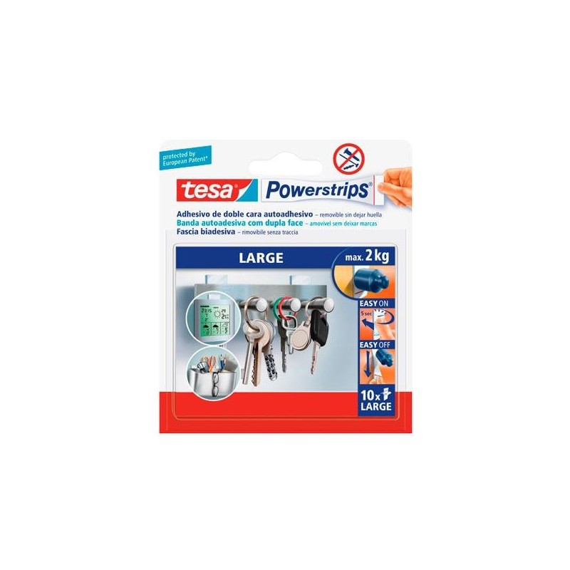 Tiras adhesivas Tesa Powerstrips - 10 tiras
