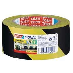 Cinta señalización Tesa Signal Universal - 50 mm x 66 m - Color negro/amarillo