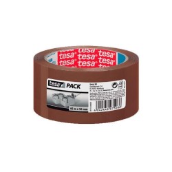 Precinto Tesa Standard - PP - 50 mm x 66 m - Color marrón (PACK INDIVISIBLE DE 6 UNIDADES)