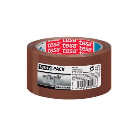 Precinto Tesa Standard - PP - 50 mm x 66 m - Color marrón (PACK INDIVISIBLE DE 6 UNIDADES)