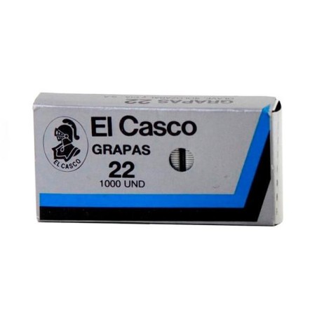 Grapas El Casco 22 - Galvanizadas - 30 hojas - Caja 1000 grapas