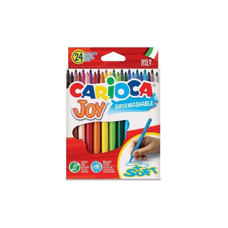 Rotulador Carioca Joy - 2,6 mm - Colores surtidos - Estuche 24 ud Rotulador Carioca Joy - 2,6 mm - Colores surtidos - Estuche 24 ud