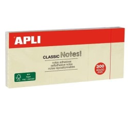Notas adhesivas Apli - 100 hojas - 40 x 50 mm - Color amarillo - Pack de 3 blocs
