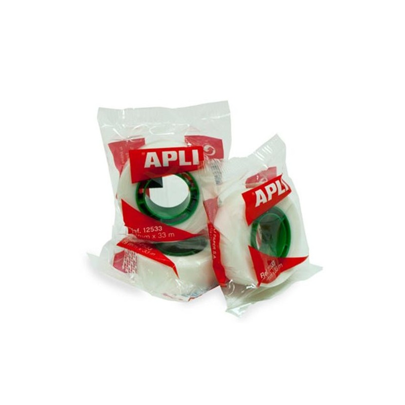 Cinta adhesiva invisible Apli - 19 mm x 33 m