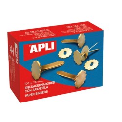 Encuadernadores Apli - Con arandela - Metálico - 40 mm - Caja 100 ud