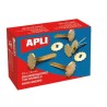 Encuadernadores Apli - Con arandela - Metálico - 40 mm - Caja 100 ud