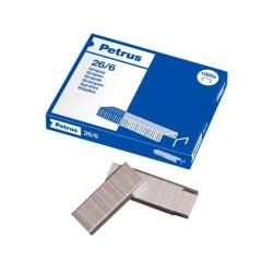 Grapas Petrus 22/6-24/6 - Galvanizadas - 30 hojas - Caja 1000 grapas
