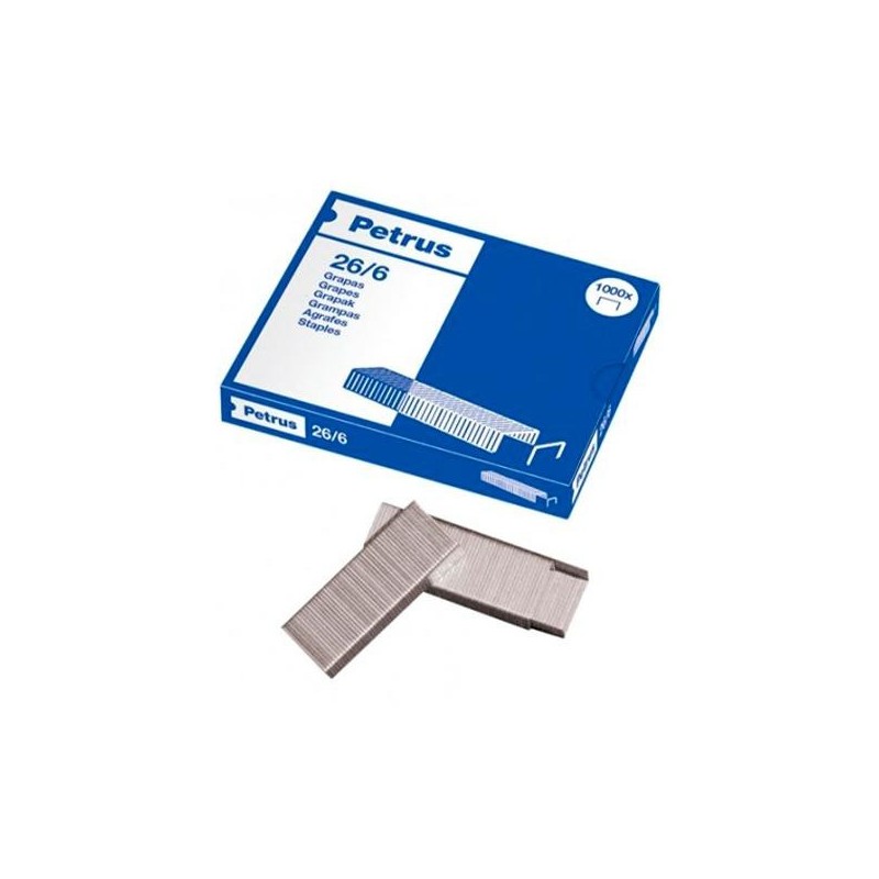 Grapas Petrus 22/6-24/6 - Galvanizadas - 30 hojas - Caja 1000 grapas