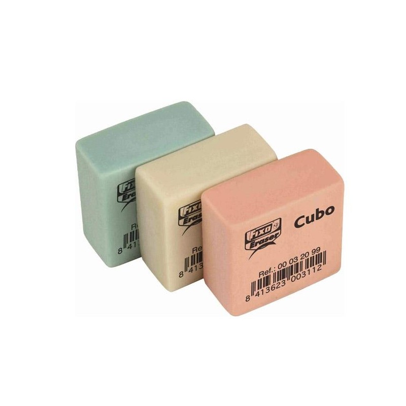 Pack de 30 - Goma de borrar Fixo Cubo 28x28x13mm (PACK INDIVISIBLE DE 30 UNIDADES) Pack de 30 - Goma de borrar Fixo Cubo 28x28x13mm (PACK INDIVISIBLE DE 30 UNIDADES)