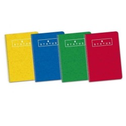Cuaderno Enri Status - Espiral - Cartón contracolado - Folio - 4x4 - 80 hojas - 70 g - Colores surtidos