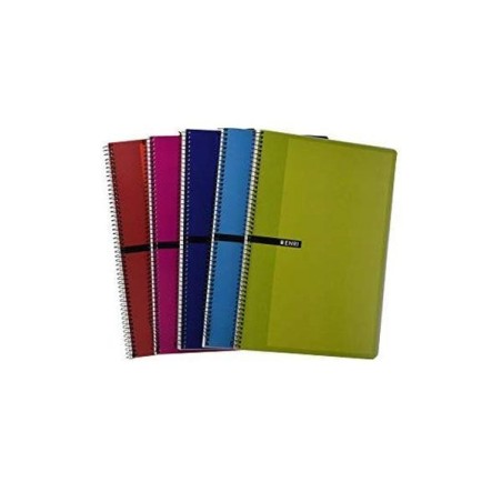 Cuaderno Enri - Espiral - Cartón - Cuarto - Pauta 3 mm - 80 hojas - 60 g - Colores surtidos