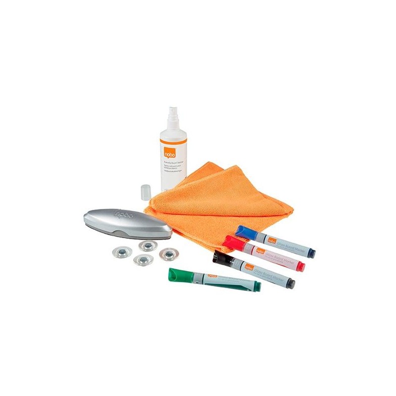 Kit accesorios pizarra Nobo - Borrado en seco Kit accesorios pizarra Nobo - Borrado en seco