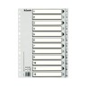Índice numérico Esselte - PP - Folio - 12 posiciones - Color gris