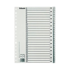 Índice numérico Esselte - PP - Folio - 33 posiciones - Color gris