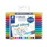 Rotulador lettering Staedtler - Doble punta - Colores surtidos - Caja 12 ud